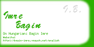 imre bagin business card